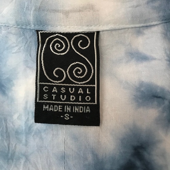 Bohemian Blue Tie Dye Boho Tunic Small Medium NWOT - Picture 5 of 6